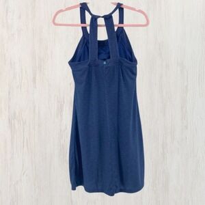 Prana Blue Tank Dress Blue S Athleisure Stretch Athletic Travel Halter Bra